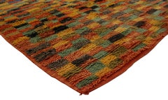 Vintage Berber Moroccan Rug with Cubist Post-Modern Style after Douglas Coupland