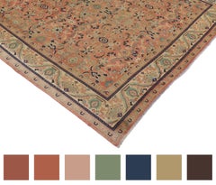 Vintage Persian Mahal Rug with Traditional Style, Peach Persian Area Rug