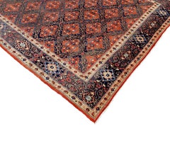 Vintage Persian Mashhad Rug with Modern Federal Style