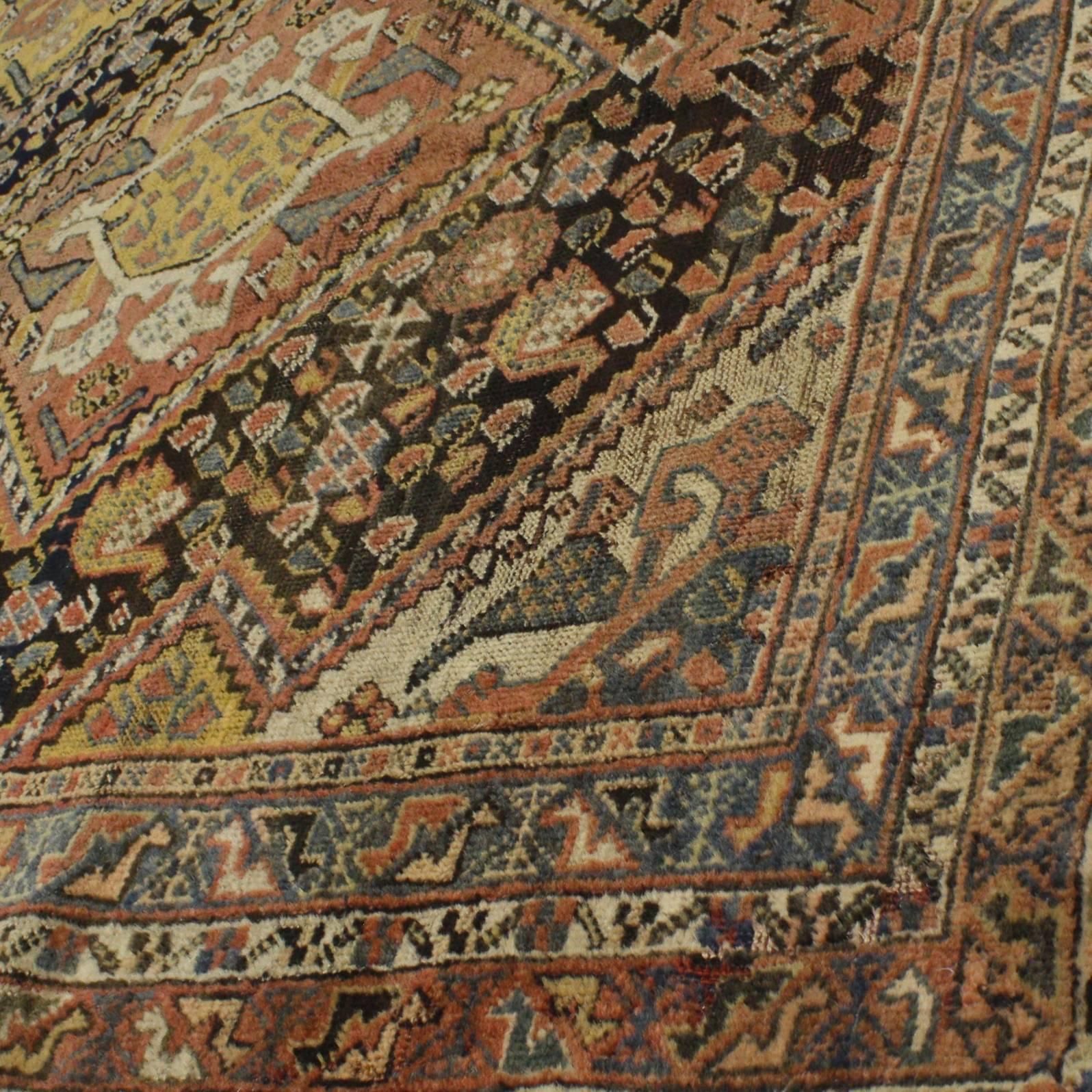 20th Century Antique Shiraz Persian Rug with Modern Tribal Style For Sale