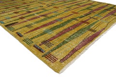 Zeki Müren Distressed Vintage Turkish Sivas Rug with Industrial Art Deco Style