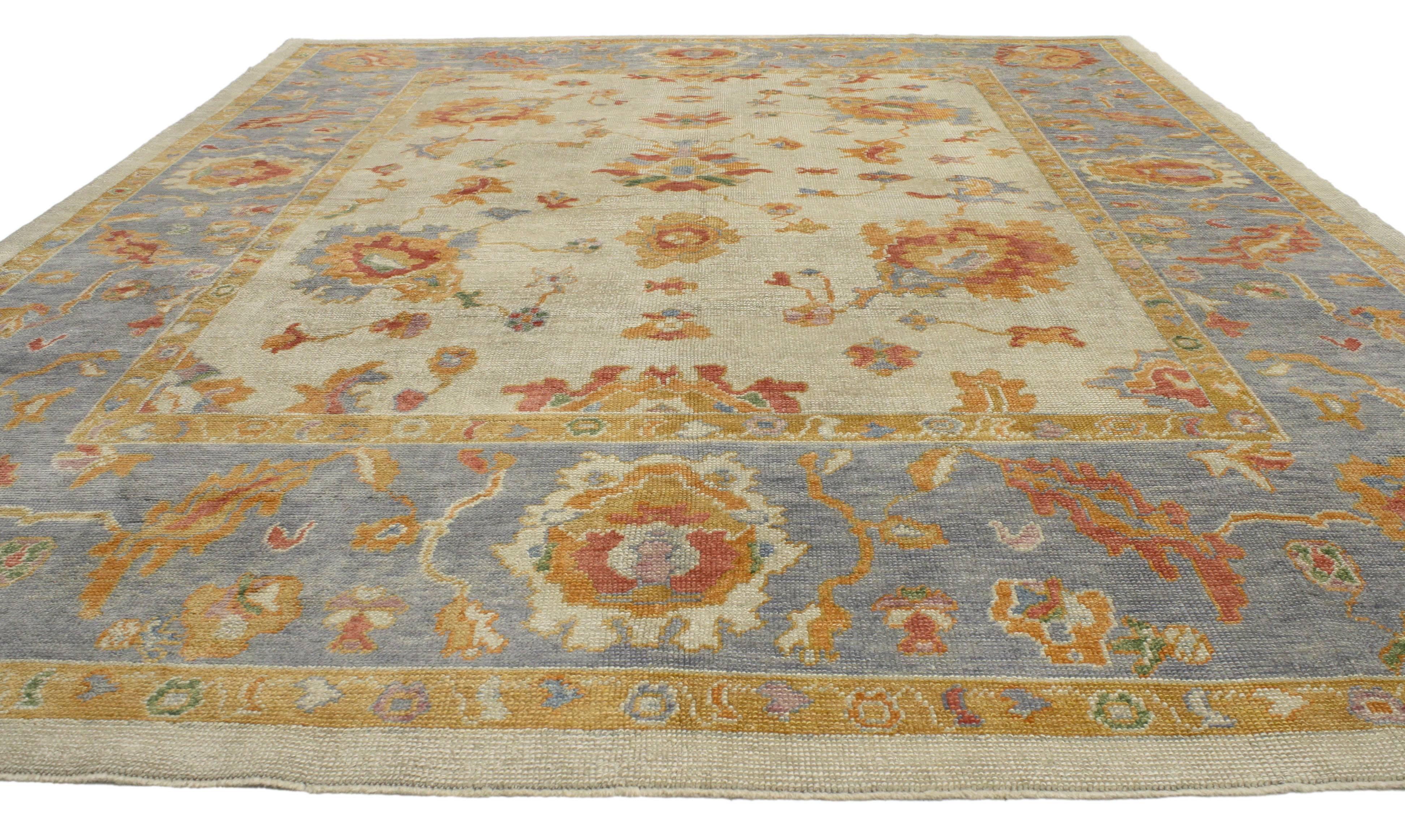 pastel oushak rug