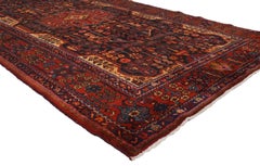 Antique Persian Hamadan Gallery Rug with Modern Tribal Style