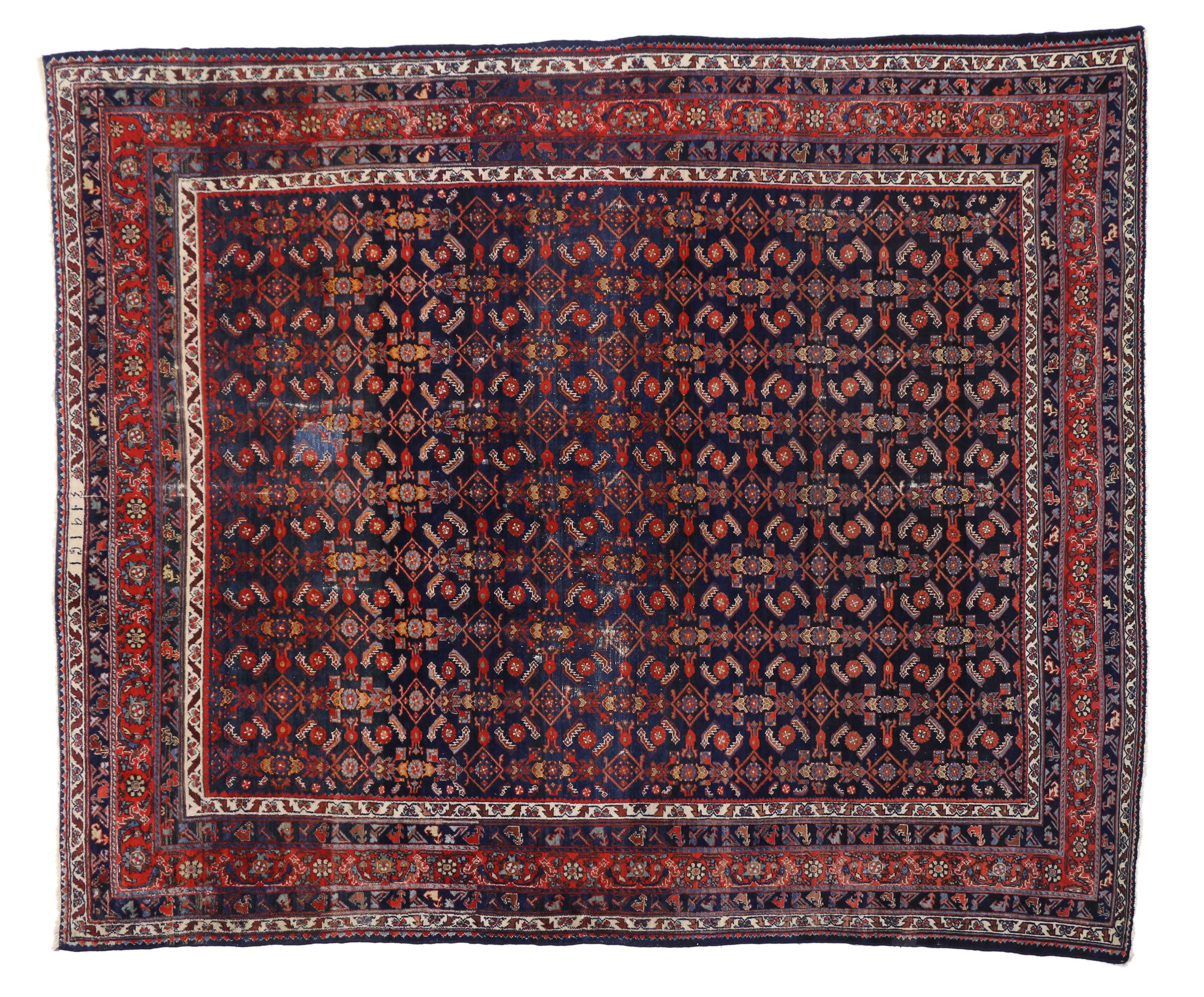Antique Persian Malayer Rug with Traditional Modern Style 1