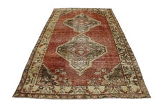 Vintage Turkish Oushak Rug with Rustic Modern Style
