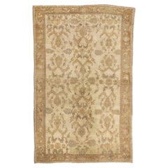 Tapis turc Oushak des années 1940 au style moderne