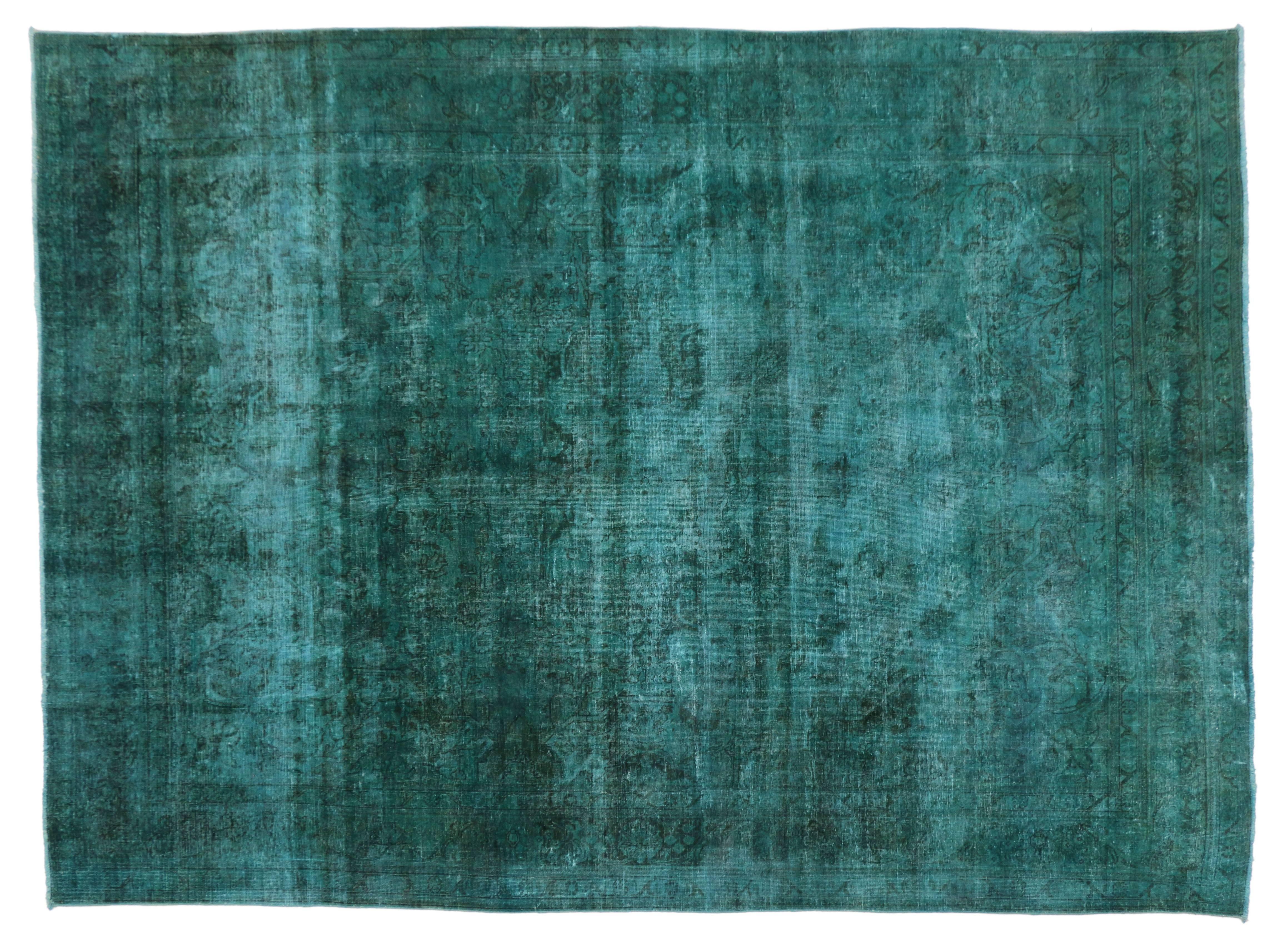 teal overdyed rug