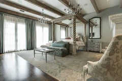 New Transitional Oushak Style Rug with Muted Colors, Neoclassic Palace Size Rug