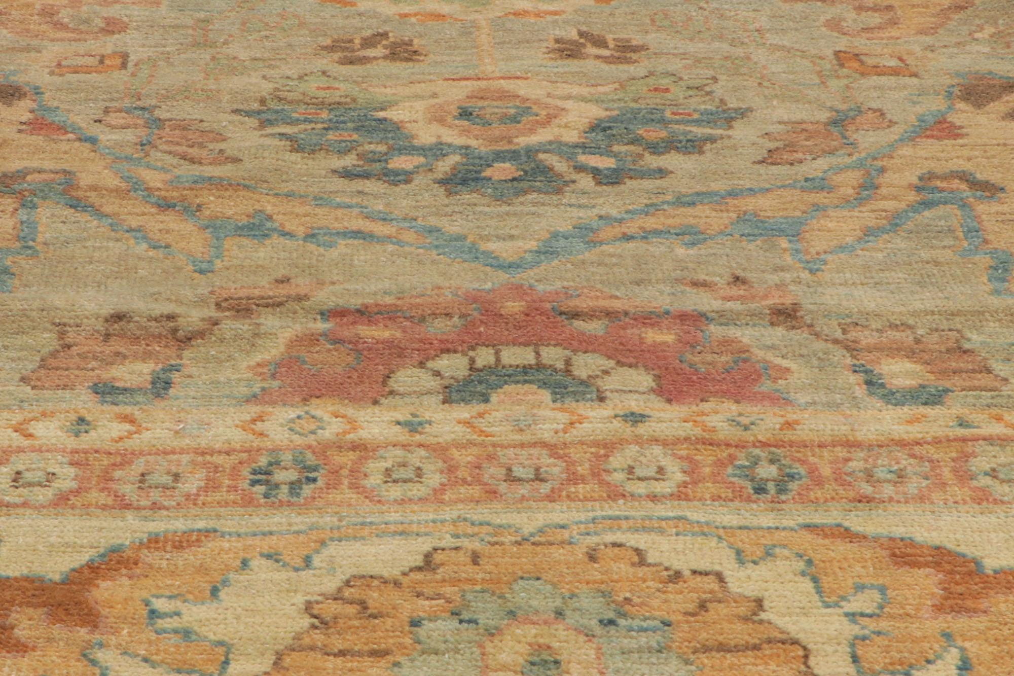 New Neoclassical Style Turkish Oushak Area Rug, Oversized Area Rug In New Condition In Dallas, TX