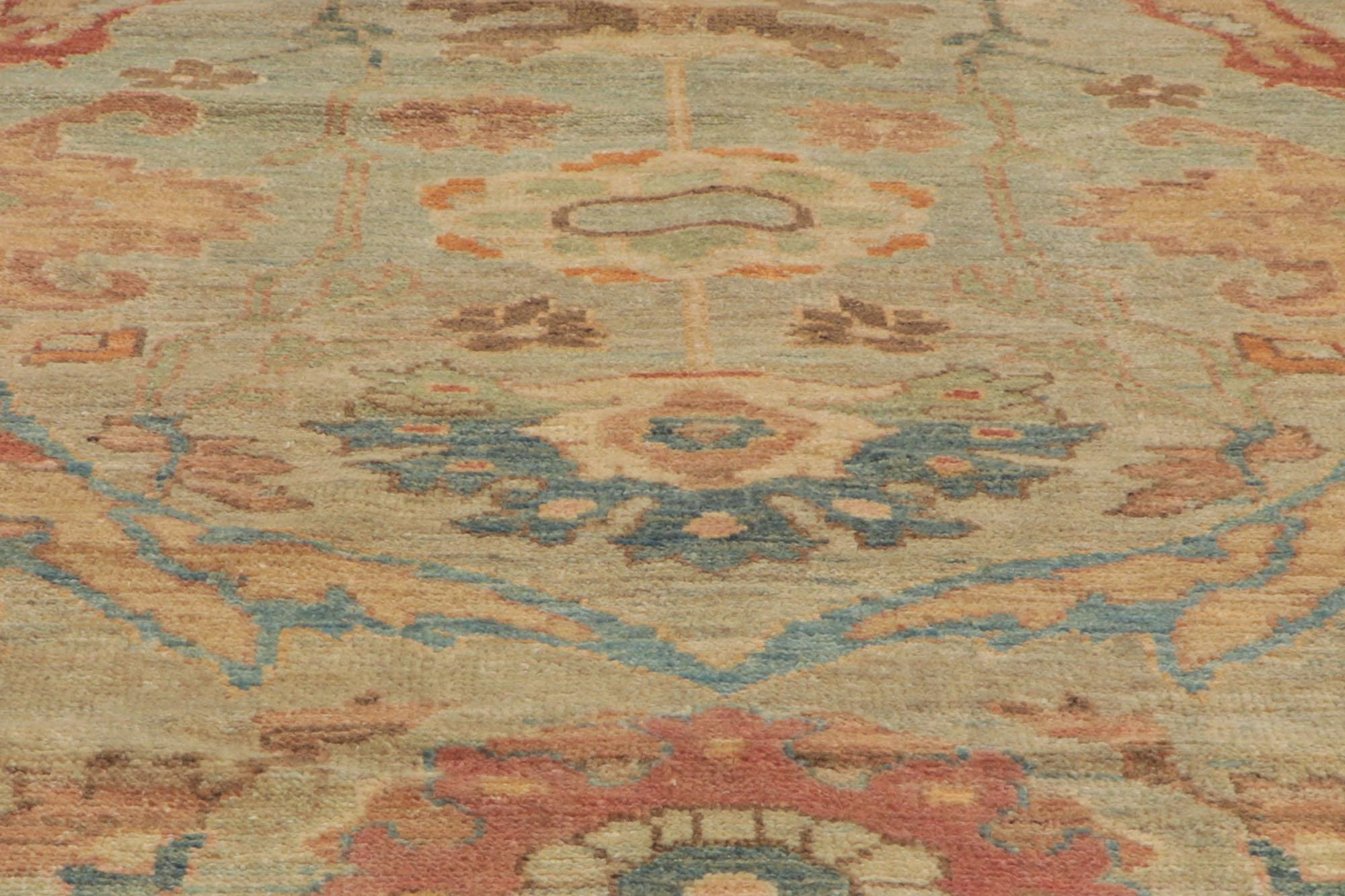 Contemporary New Neoclassical Style Turkish Oushak Area Rug, Oversized Area Rug