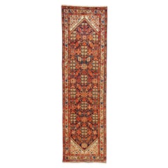 Tappeto persiano Malayer d'epoca con fiore Guli Hinnai