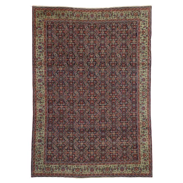 Antique Persian Tabriz Rug with Classic Herati Design For Sale at ...
