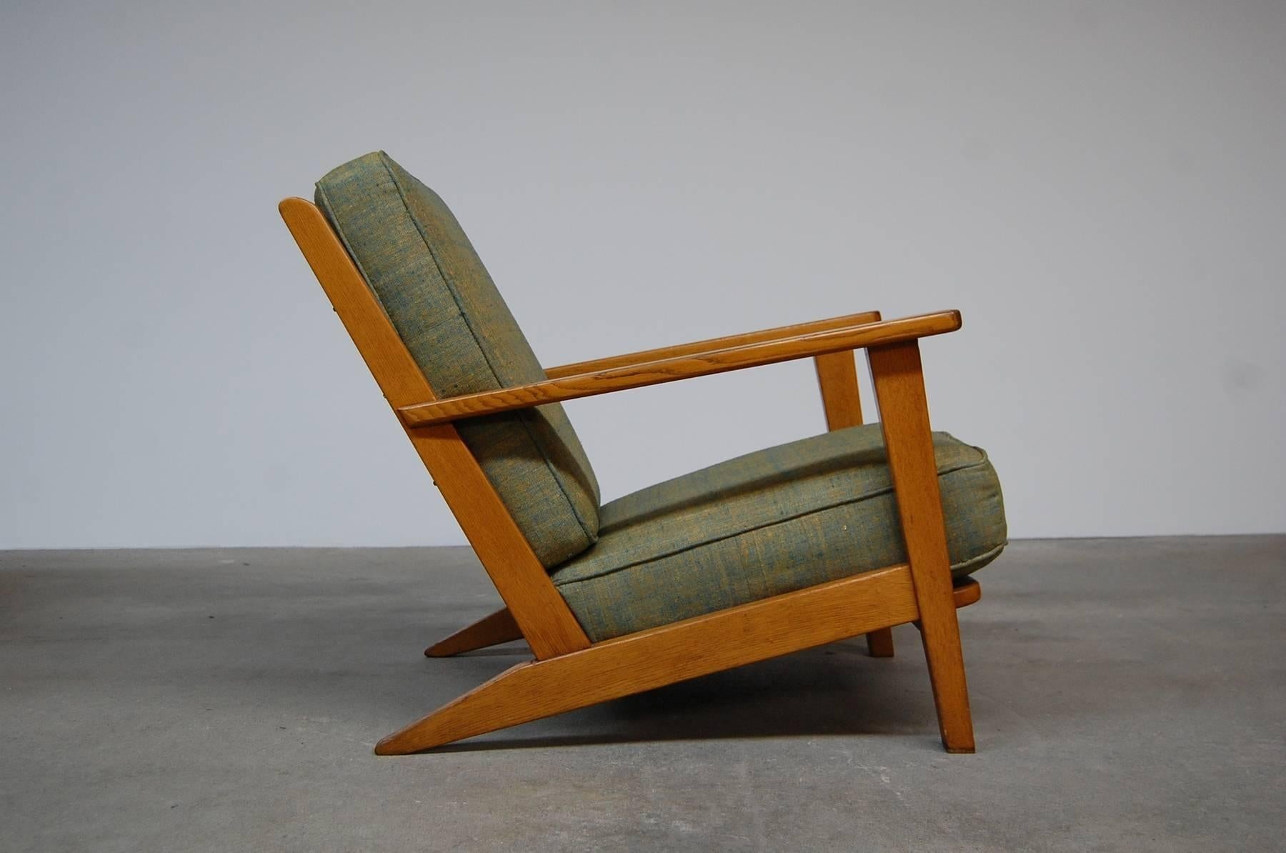 French Pair of Modernist Lounge Chairs from France For Sale