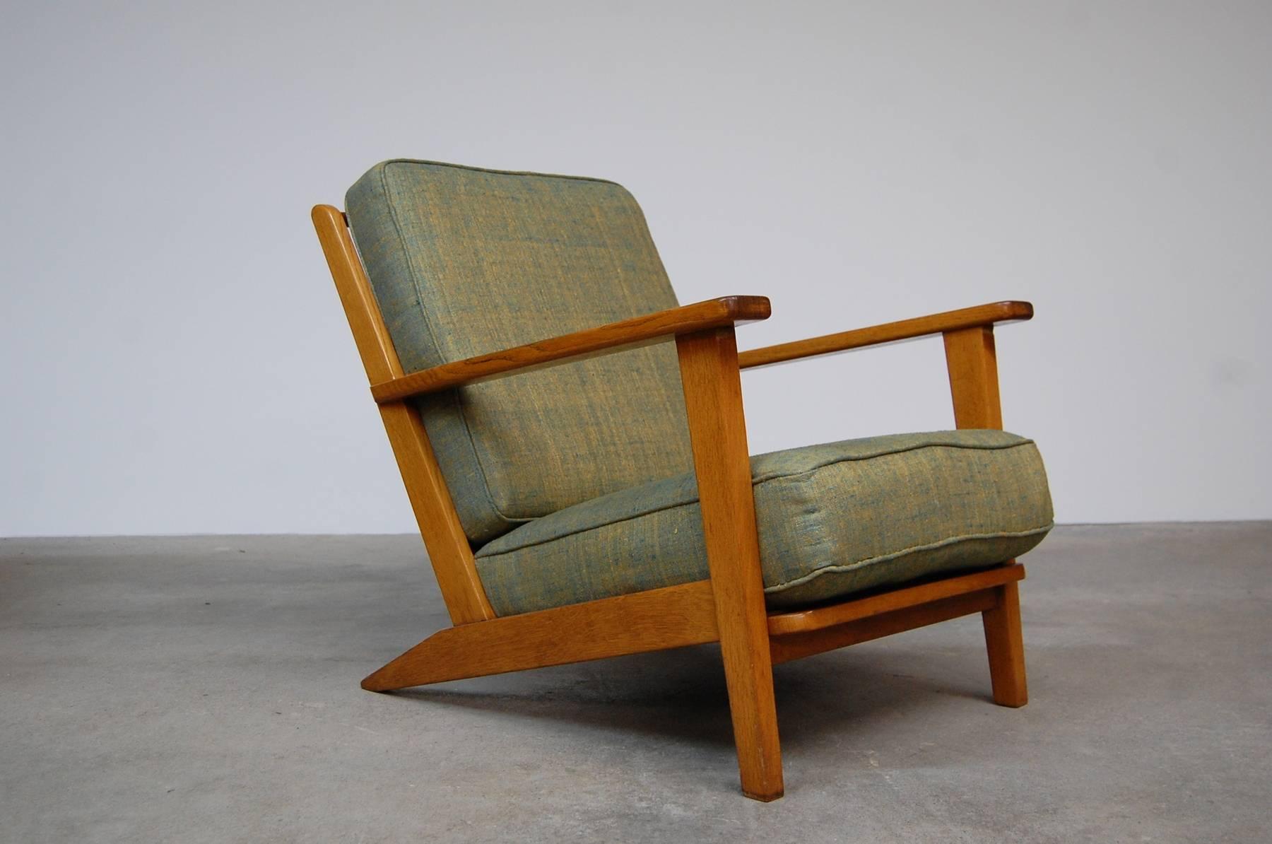 Pair of Modernist Lounge Chairs from France In Good Condition For Sale In Providence, RI