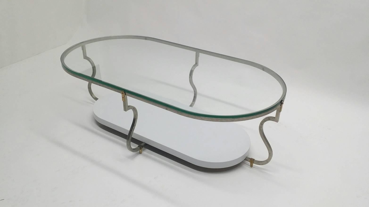 Mid-Century Modern Obround Shaped Cocktail Table by Tommi Parzinger