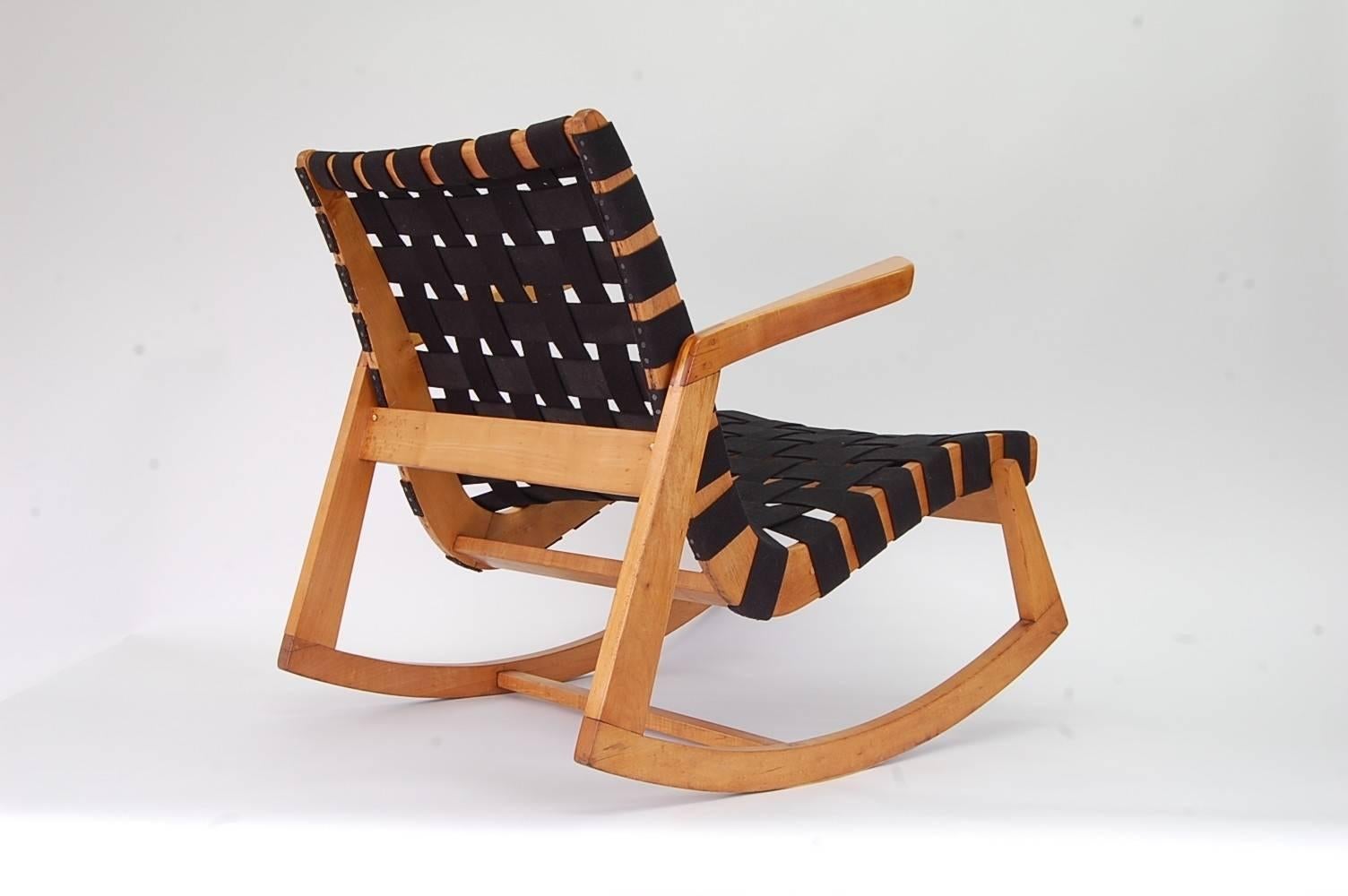 American Rare Ralph Rapson Rocking Chair for Knoll