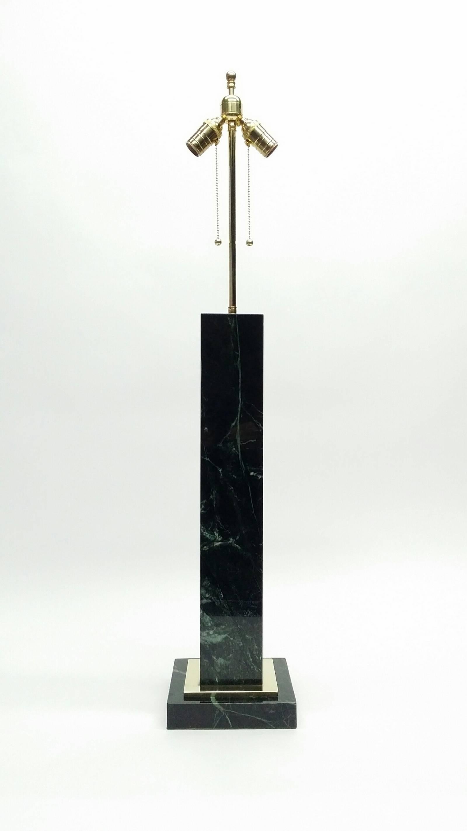 green marble lamp
