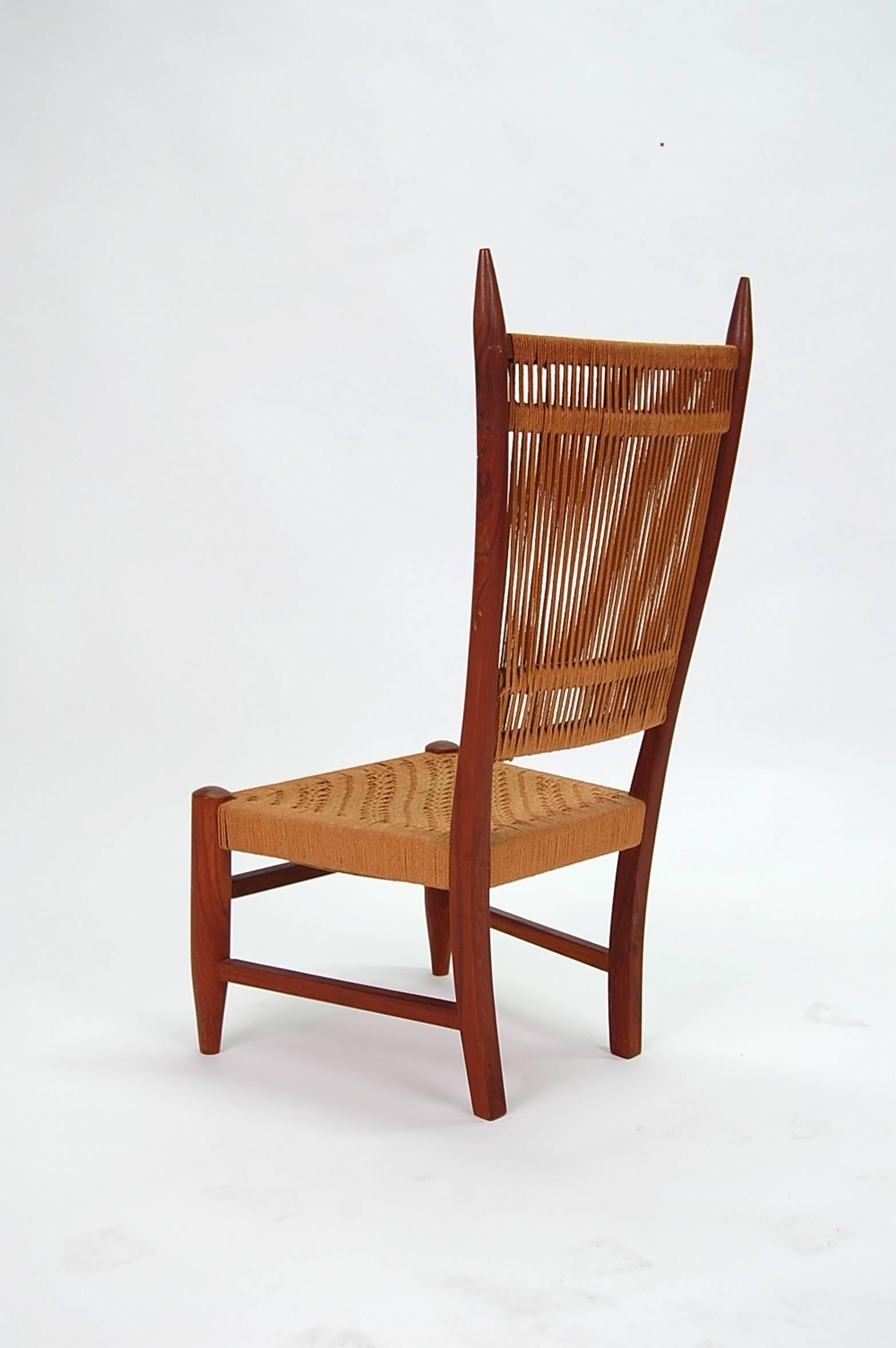 Mid-Century Modern Diminutive Scandinavian Chair in Teak