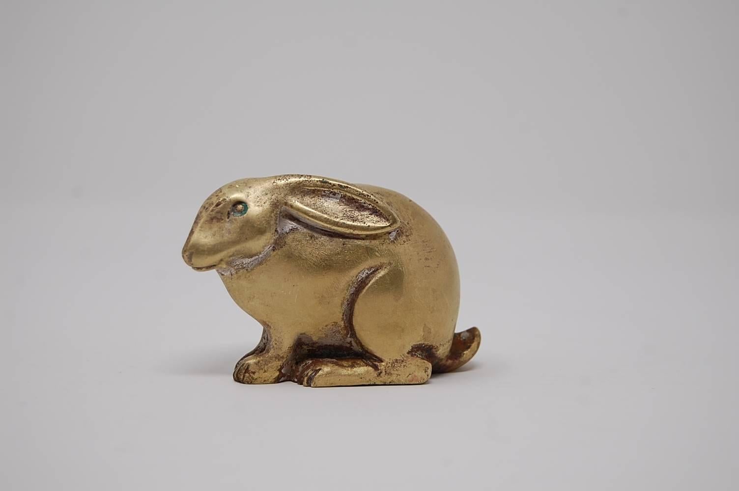 French Small Marcel Guillemard Bronze Rabbit Sculpture, circa 1930s, France