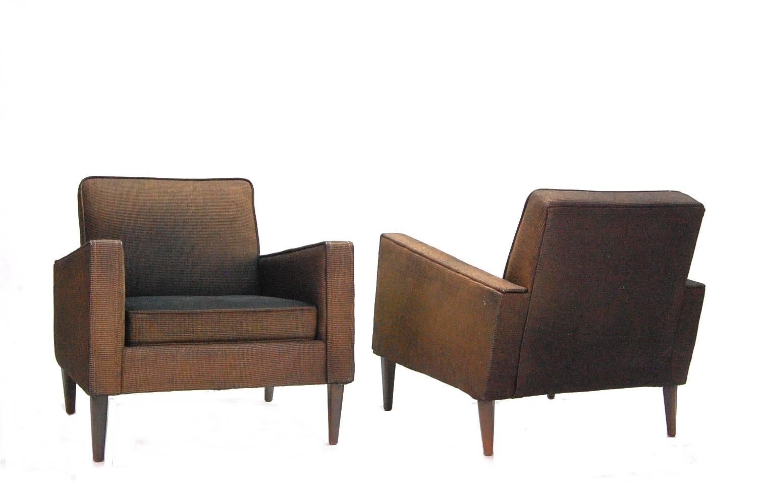 Mid-Century Modern Pair of Paul McCobb Club Chairs
