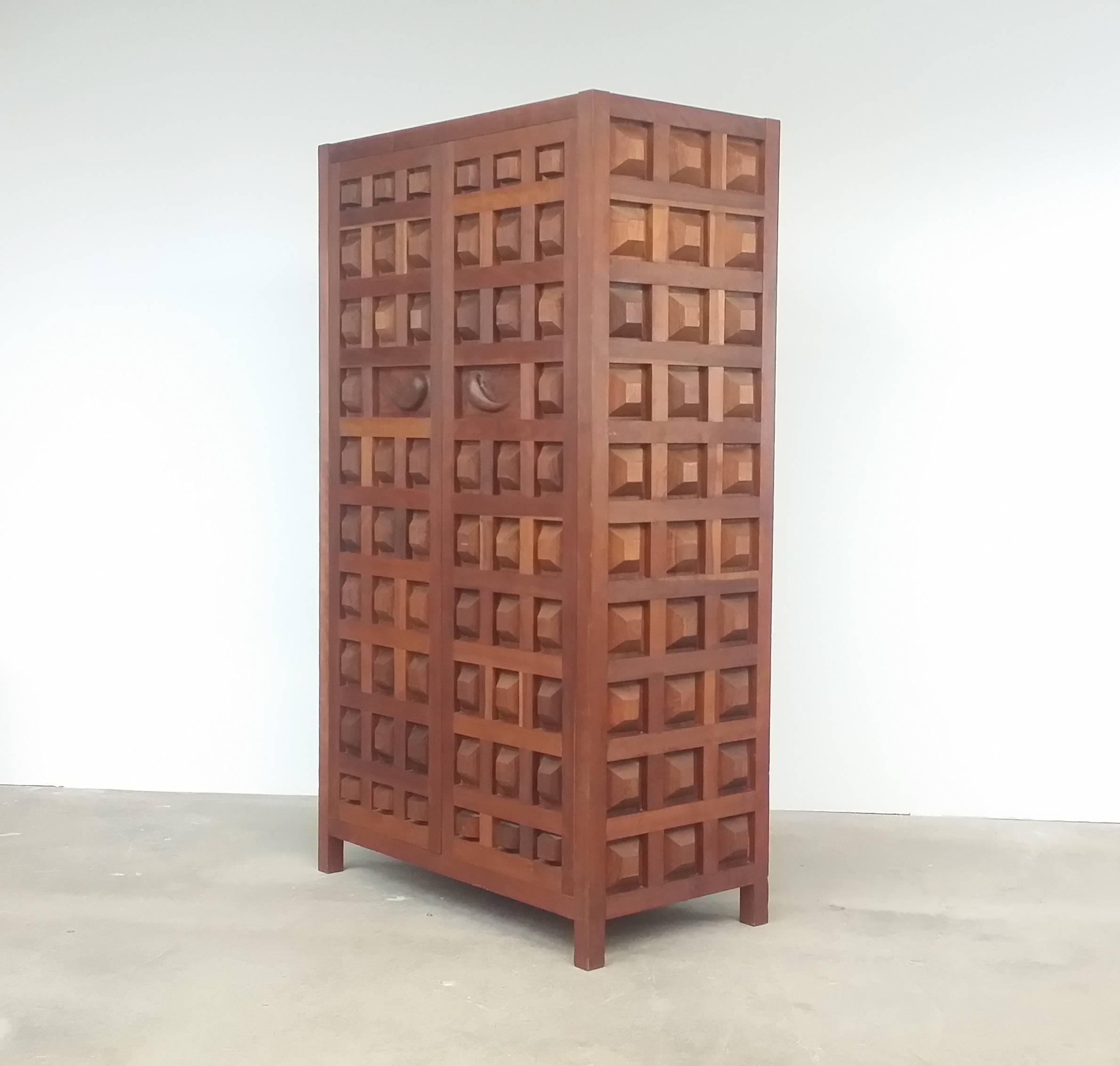 American Studio Cabinet in Cherry and Black Walnut by Sam Forrest For Sale