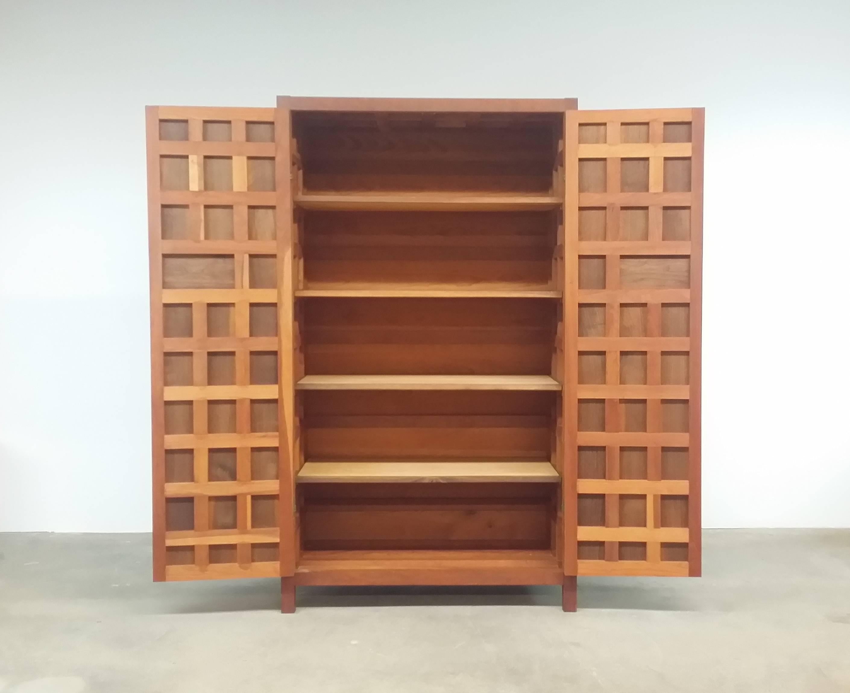 Studio Cabinet in Cherry and Black Walnut by Sam Forrest In Good Condition For Sale In Providence, RI