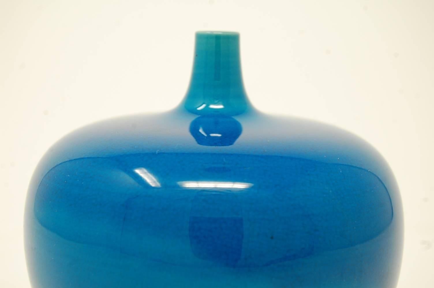 Scandinavian Modern Carl-Harry Stålhane for Rorstrand Porcelain Vase with Crackle Glaze