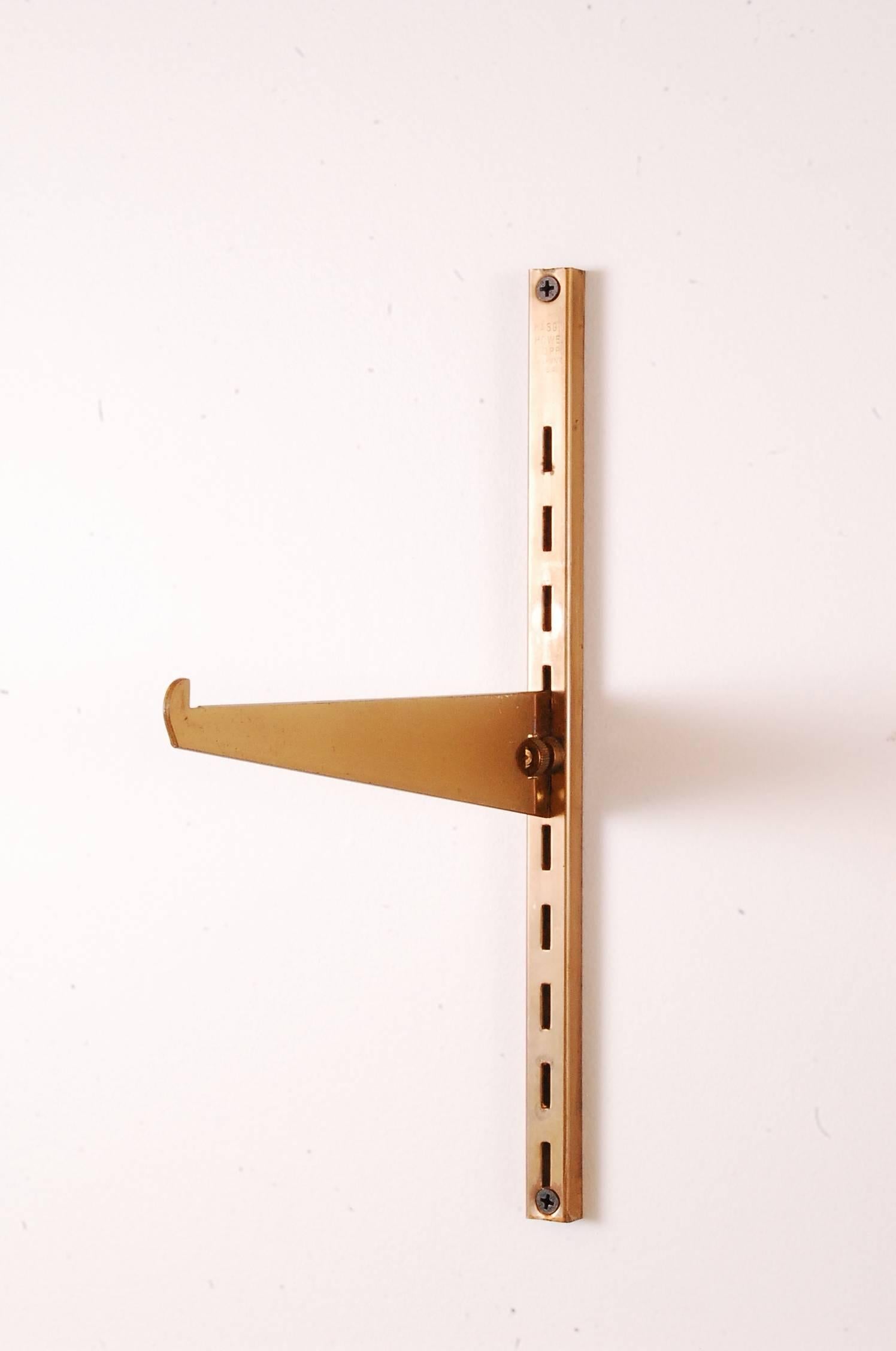 Brass Jens Risom Wall System or Shelves