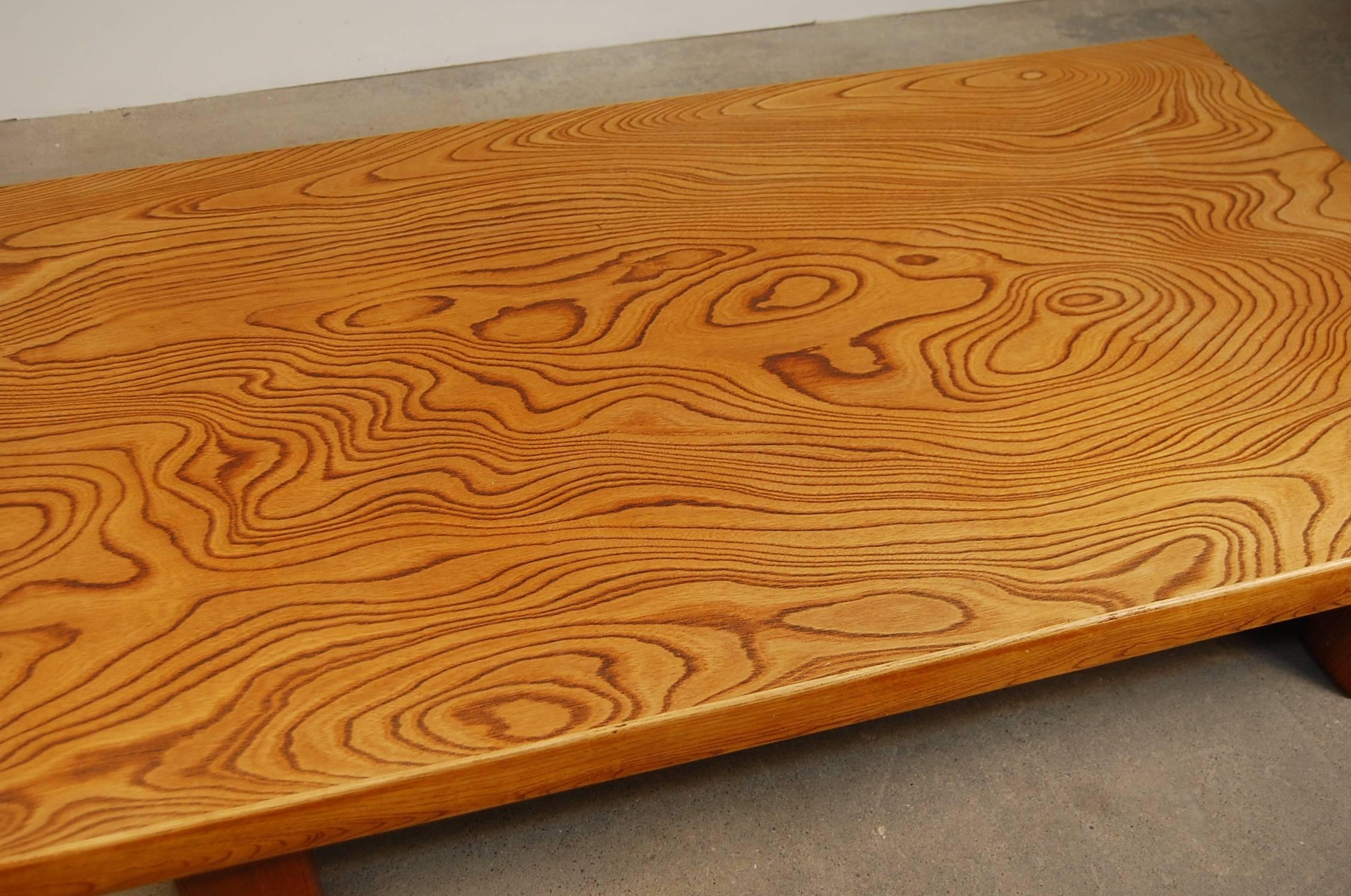 Wood Japanese Low Table in Elm