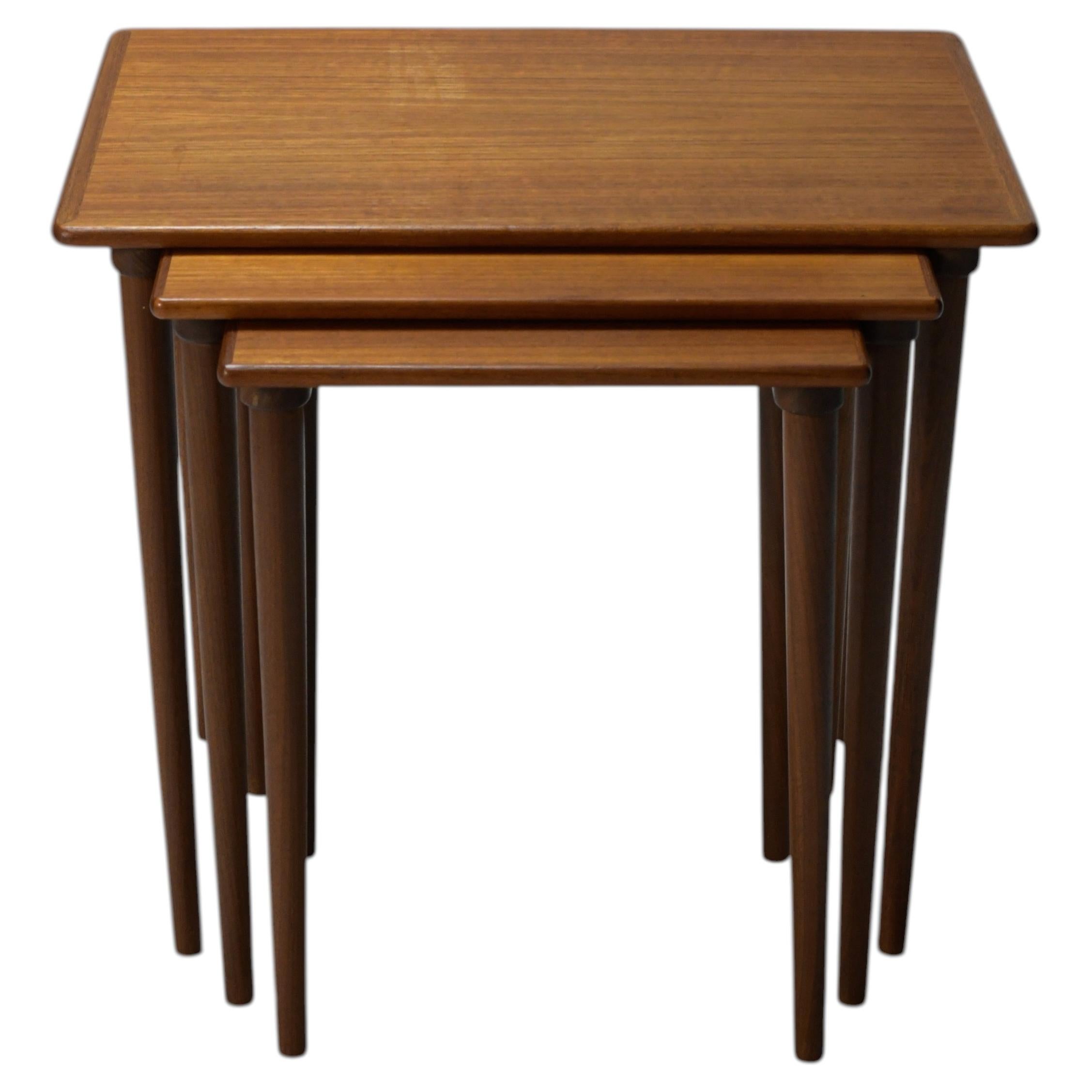 Danish Modern Nesting Tables by Poul Hundevad, Walnut, 1960s