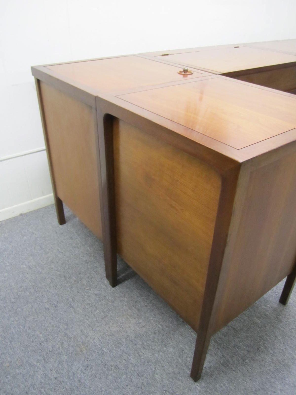 American Rare Five-Piece Drexel Counterpoint Modular Desk Dresser Mid-Century Modern For Sale