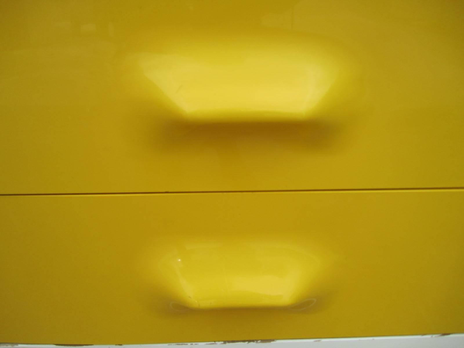 Fun Pair of Chapter One Broyhill Yellow Nightstands Mid-Century Modern 1