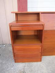 Fantastic Torring Danish Modern Kingsize Headboard Nightstands