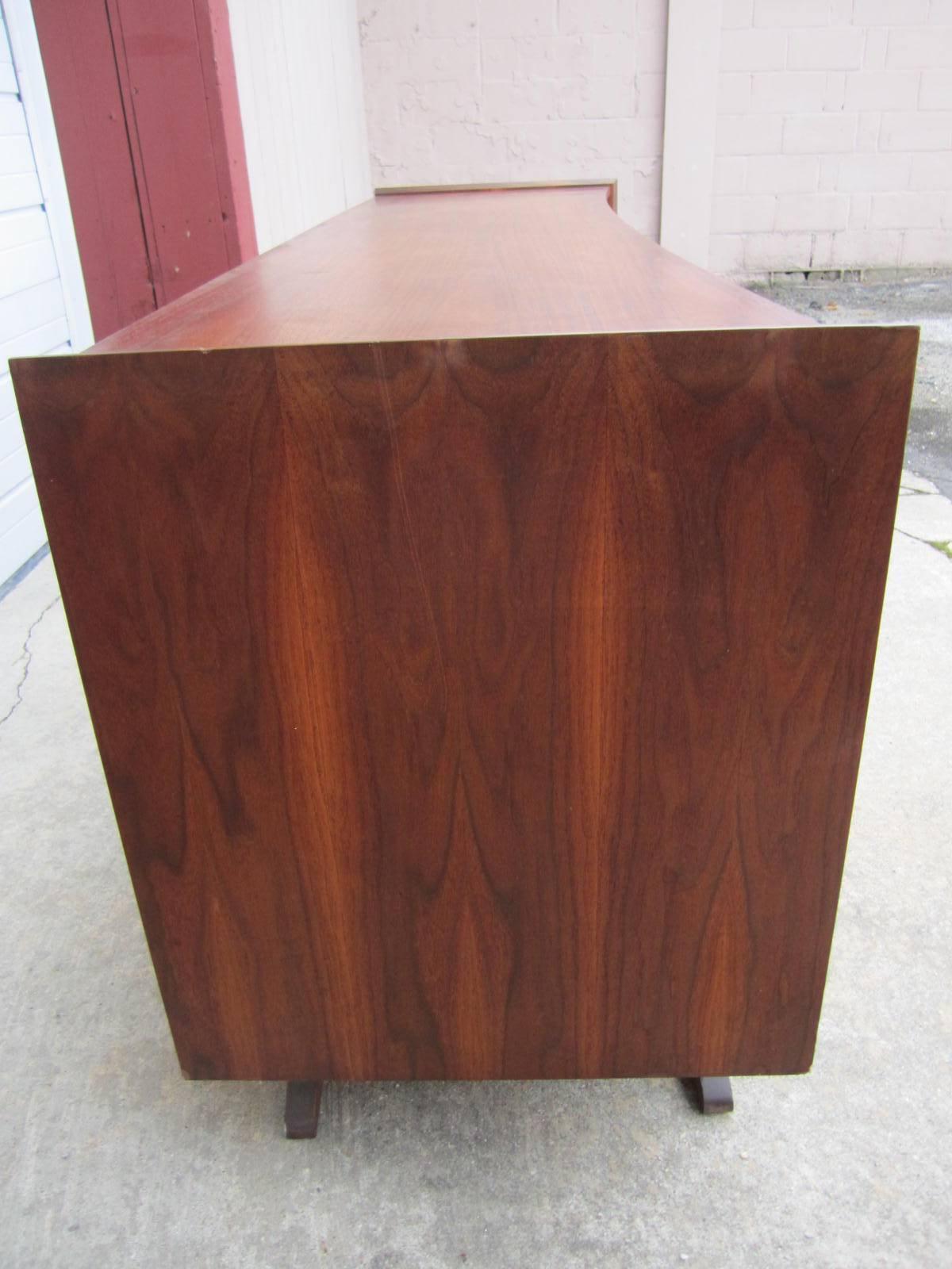 walnut credenza mid century