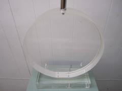 Large-Scale Karl Springer Style Circular Lucite Lamp Hollywood Regency Modern