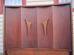 Fabulous Sculptural Walnut Tall Dresser Mid-Century Modern