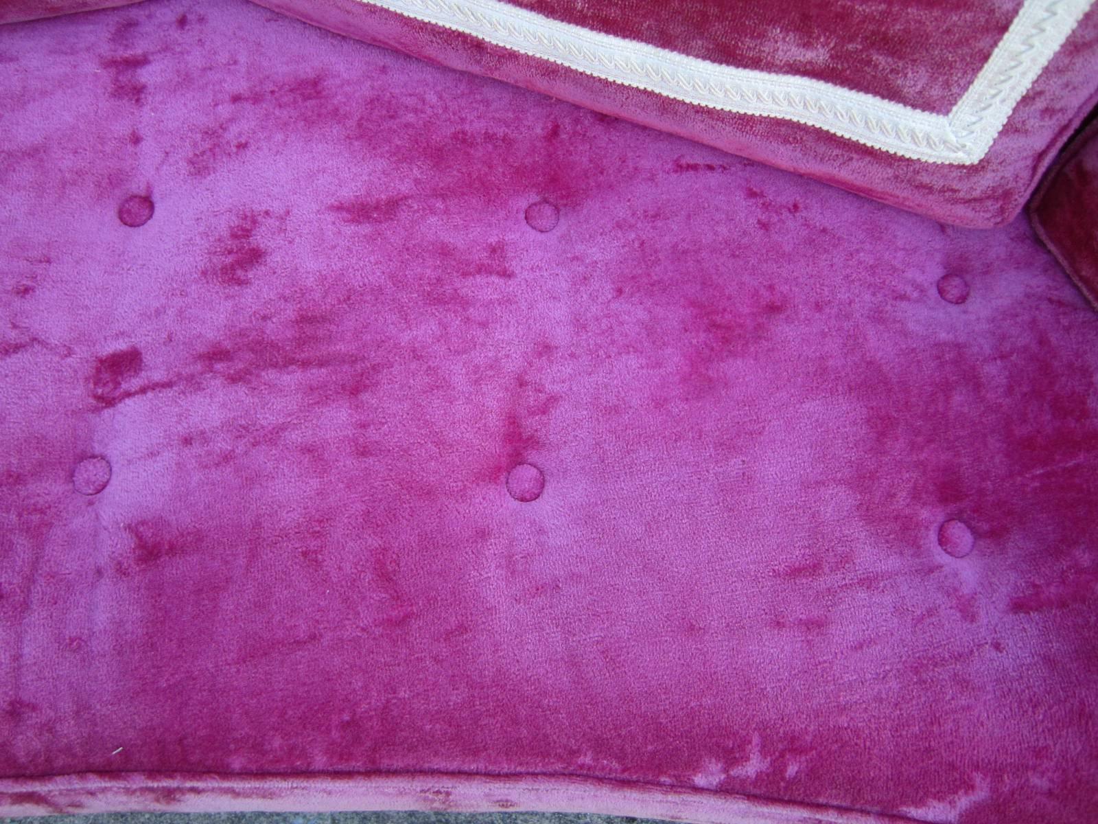 Upholstery Scrumptious Harvey Probber Hot Pink Crescent Sofa, Mid-Century Modern
