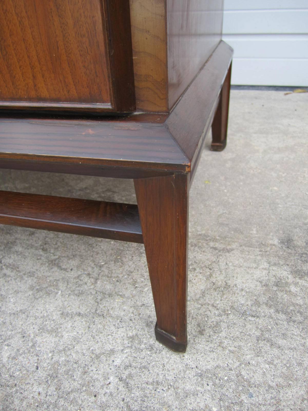Lovely Hobey Helen Tall Walnut Dresser Chest, Mid-Century Modern 2