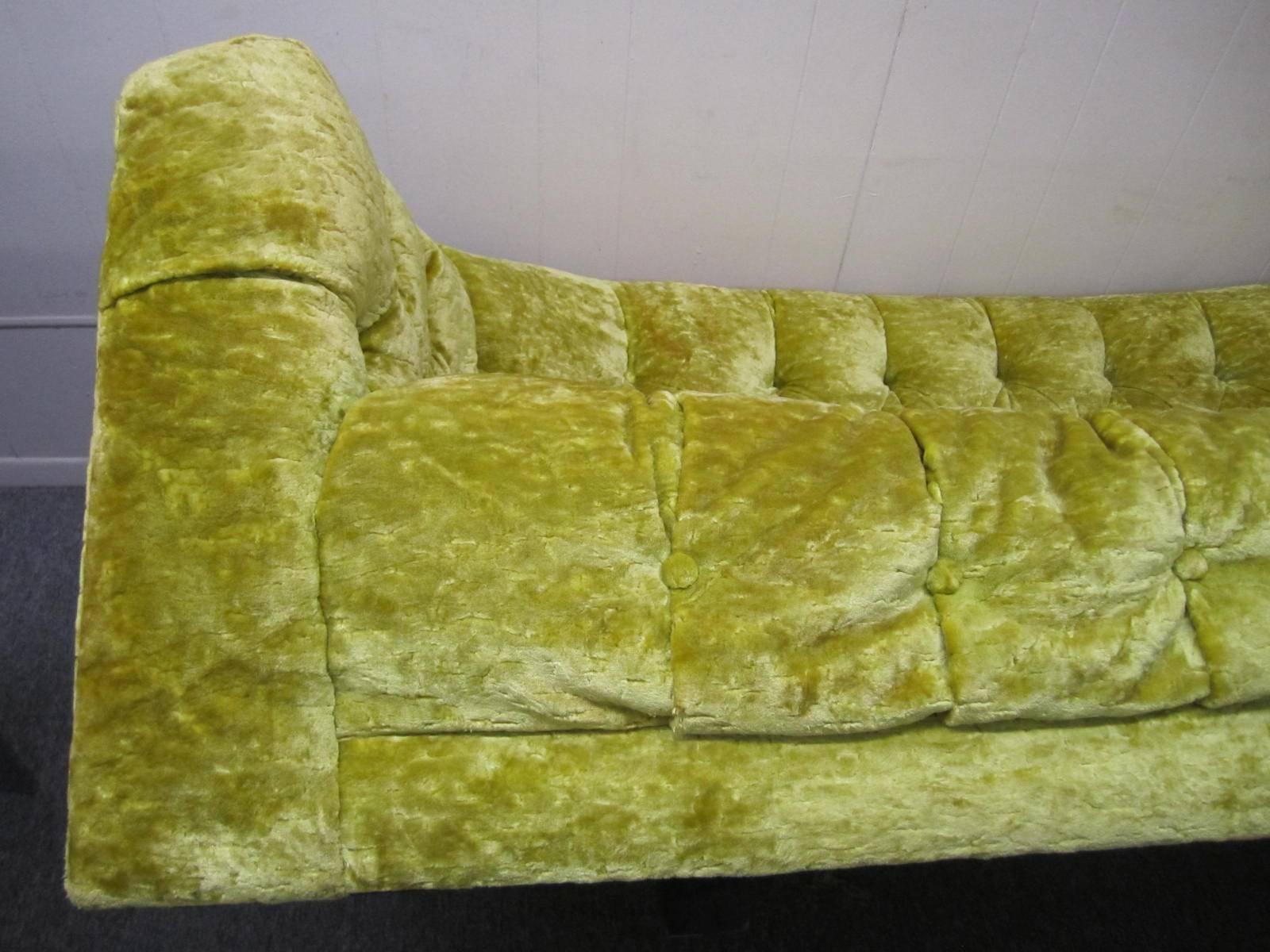 Mid-20th Century Swanky Pair of Hollywood Regency Tufted Loveseats