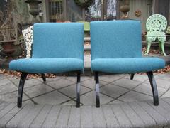 Excellent Pair Milo Baughman style Scoop Chairs