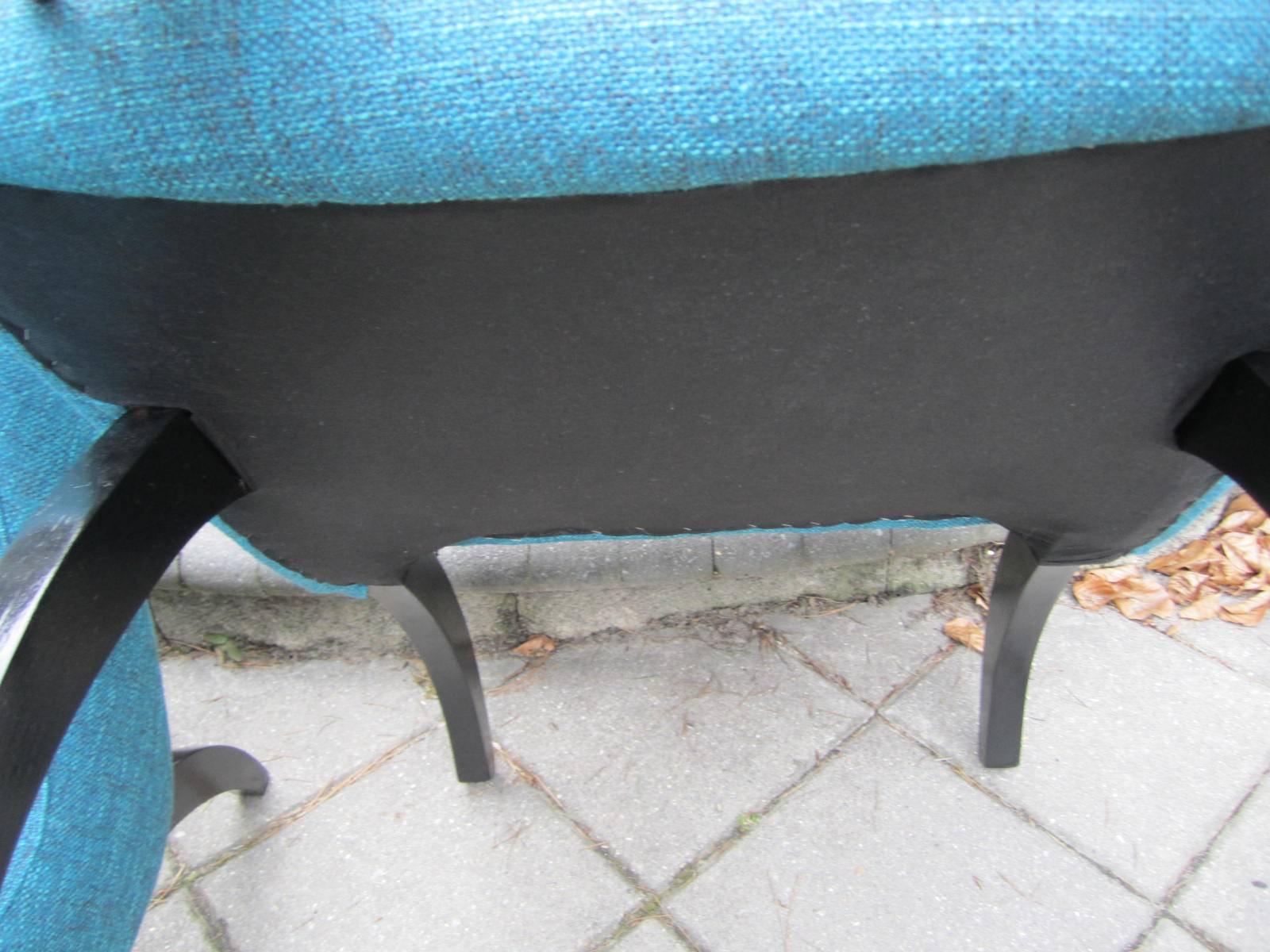 Tissu d'ameublement Excellente paire de chaises à abattants de style Milo Baughman en vente