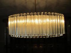 Gran araña oval Venini Camer Tiered Triedri Murano