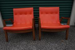 Milo Baughman Signed Pair Scoop Lounge Chairs James Inc.