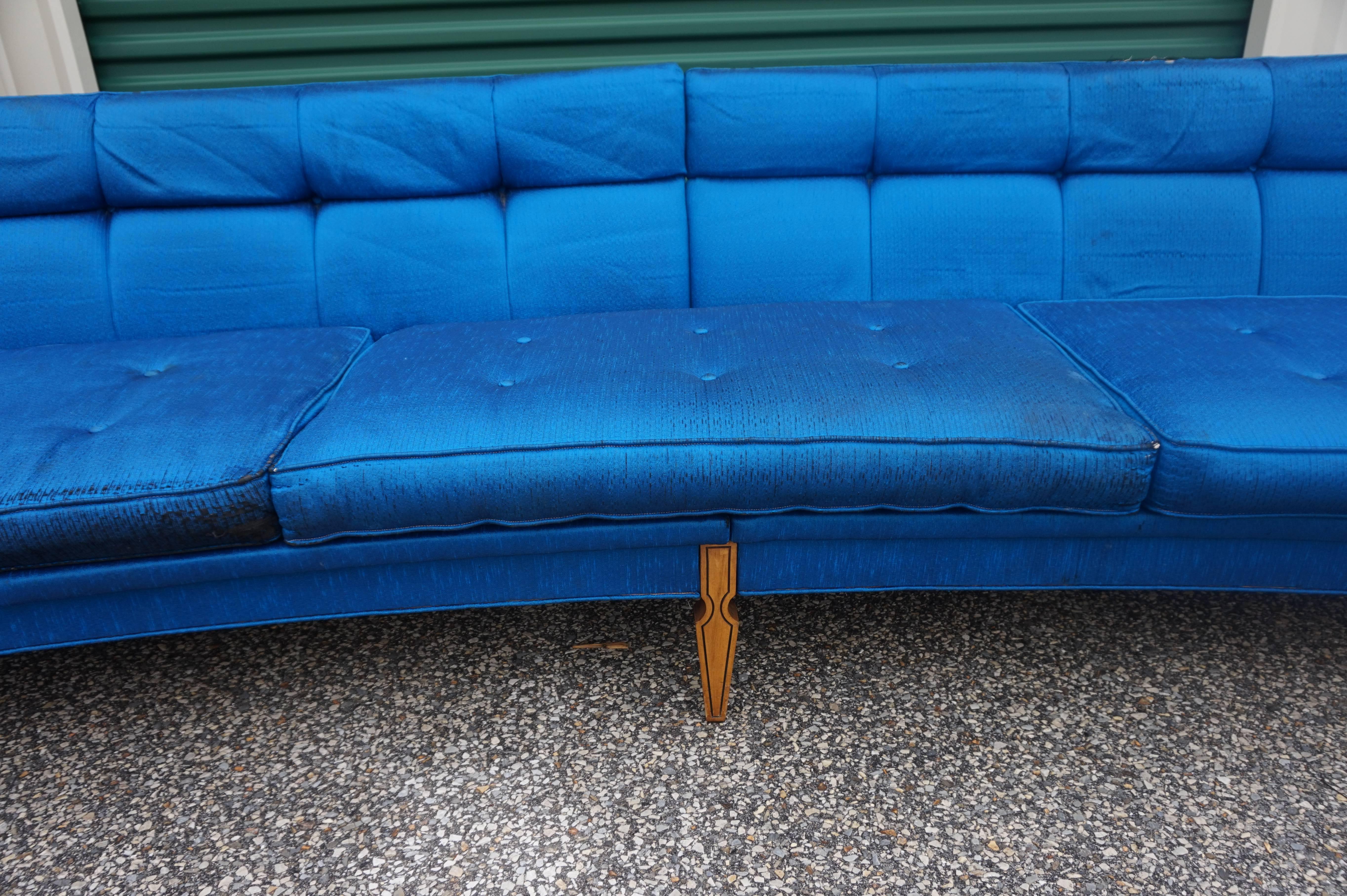Sexy Curved American Mid-Century Modern Two Piece of Sofa For Sale 2