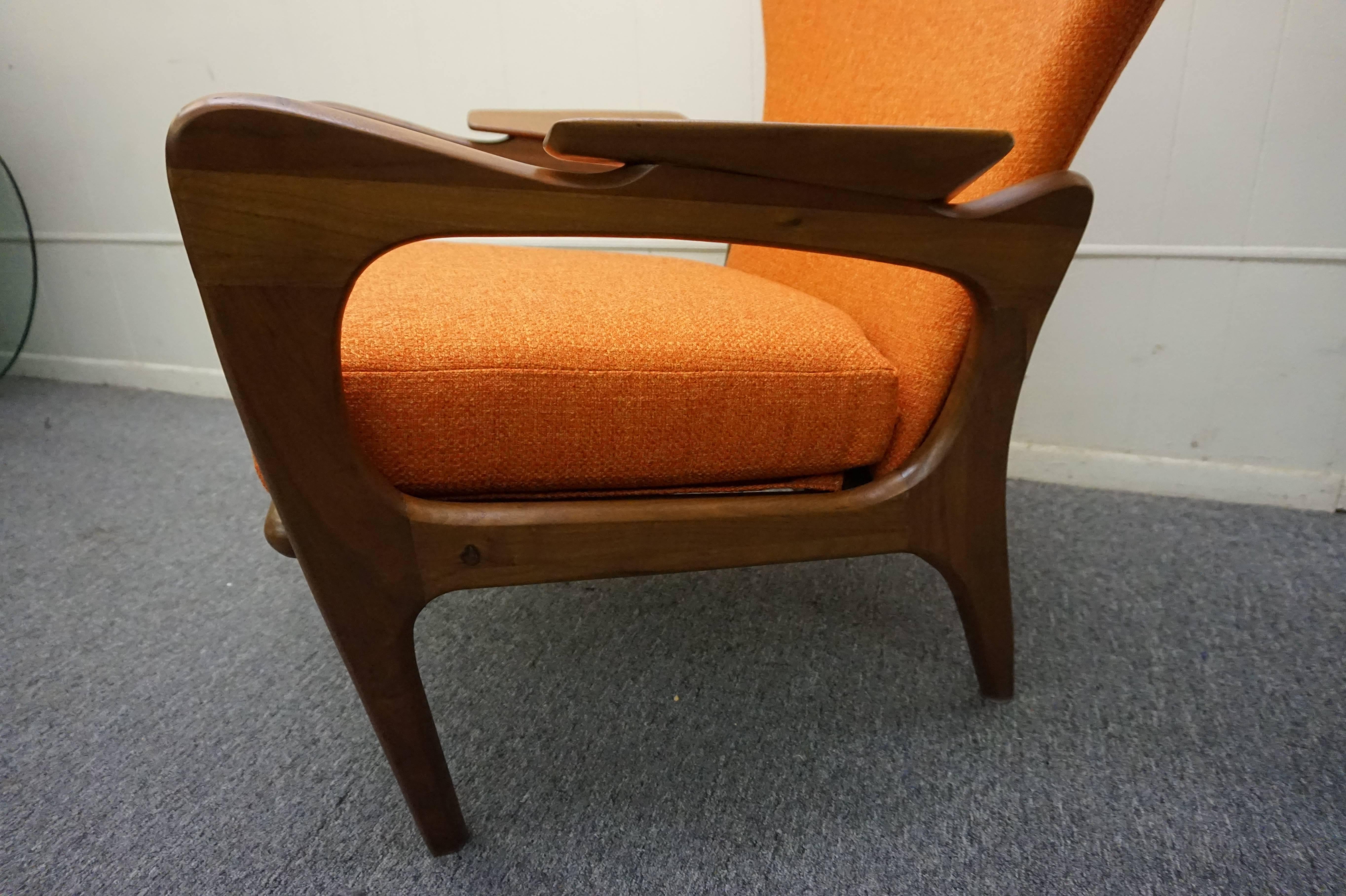 Mid-20th Century Gorgeous Adrian Pearsall Sculptural Walnut Lounge Chair For Sale