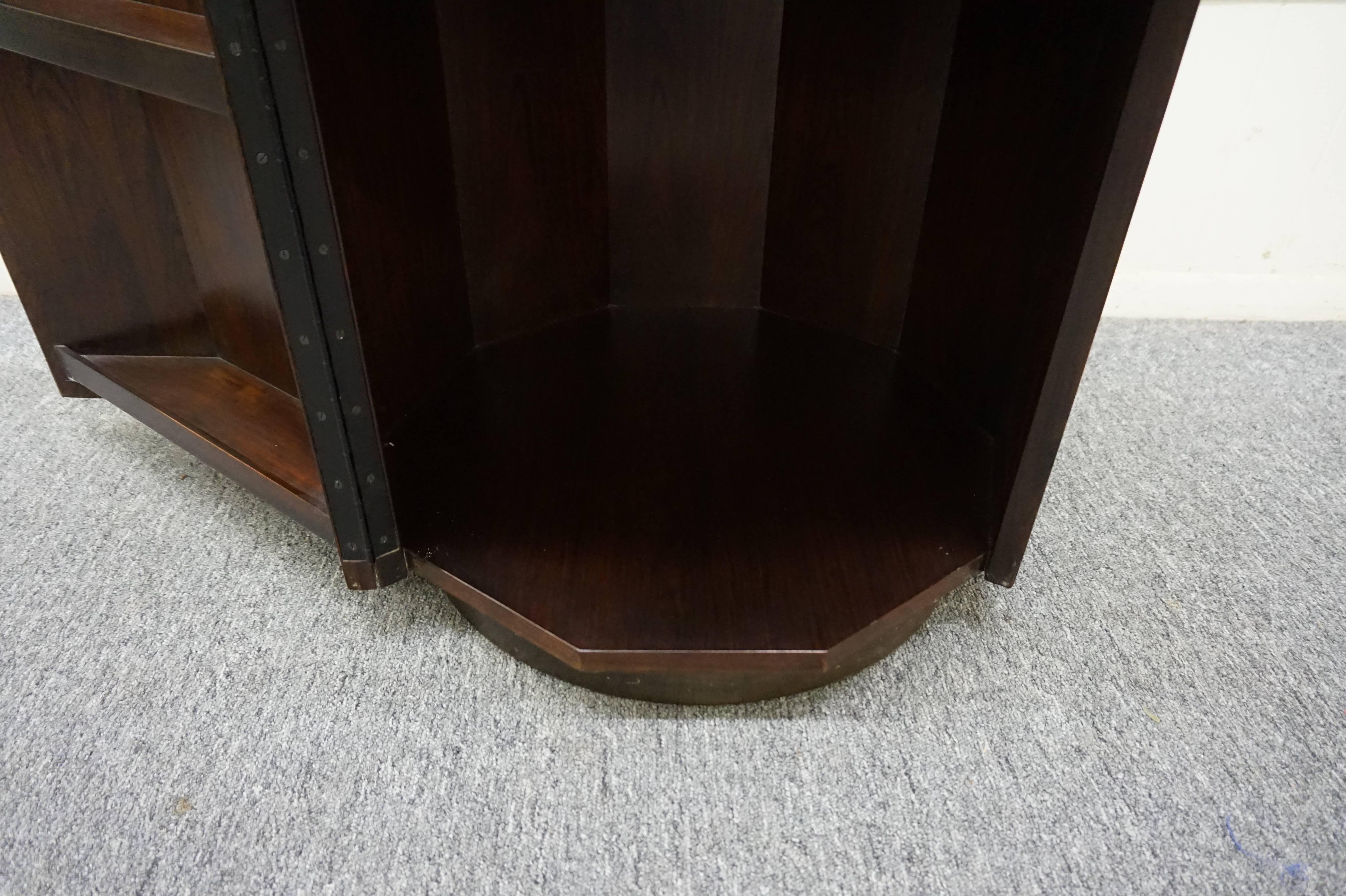 Rosewood Decagon Dry Bar Cabinet by Harvey Probber 1