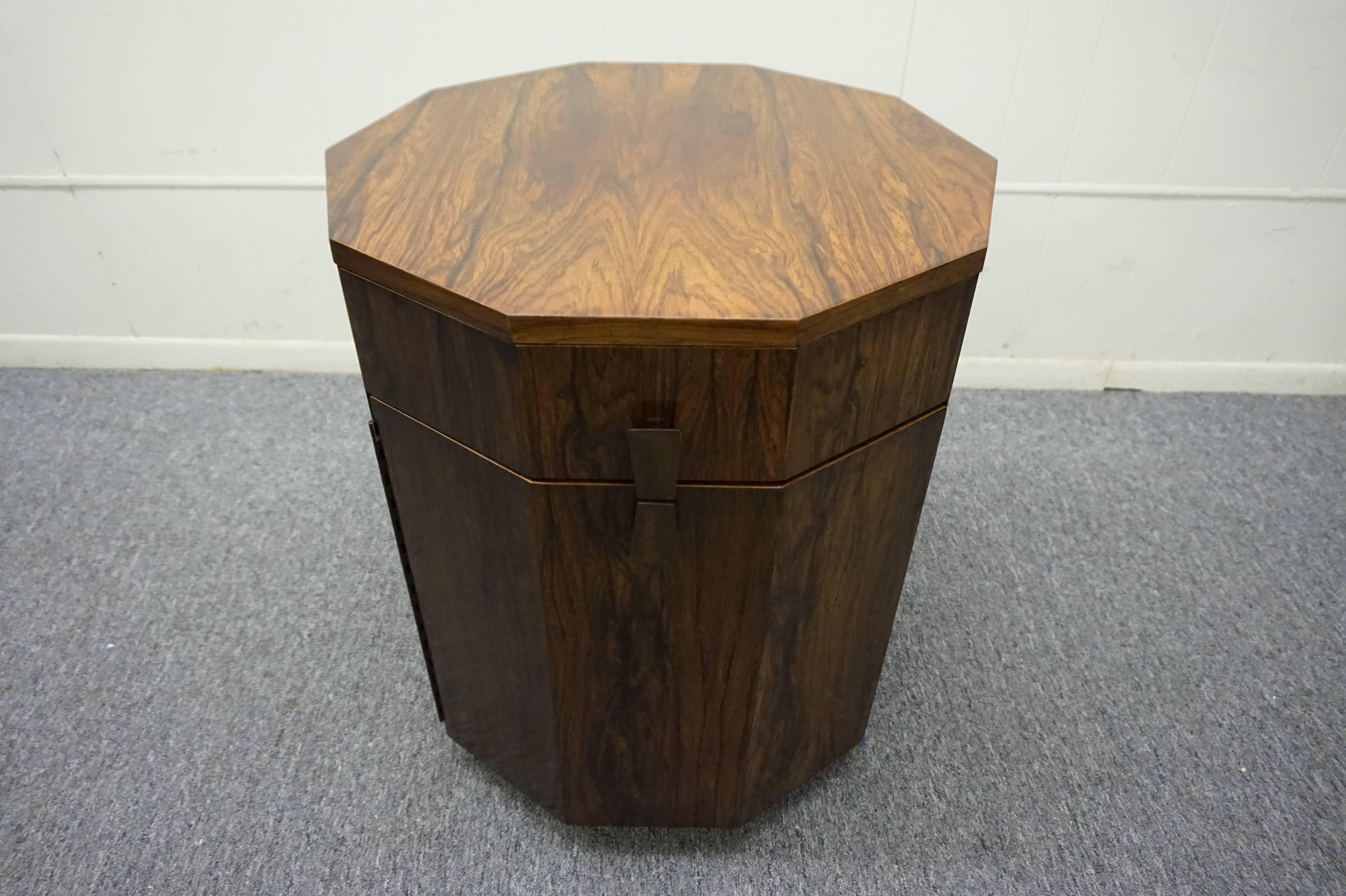 Rosewood Decagon Dry Bar Cabinet by Harvey Probber 4
