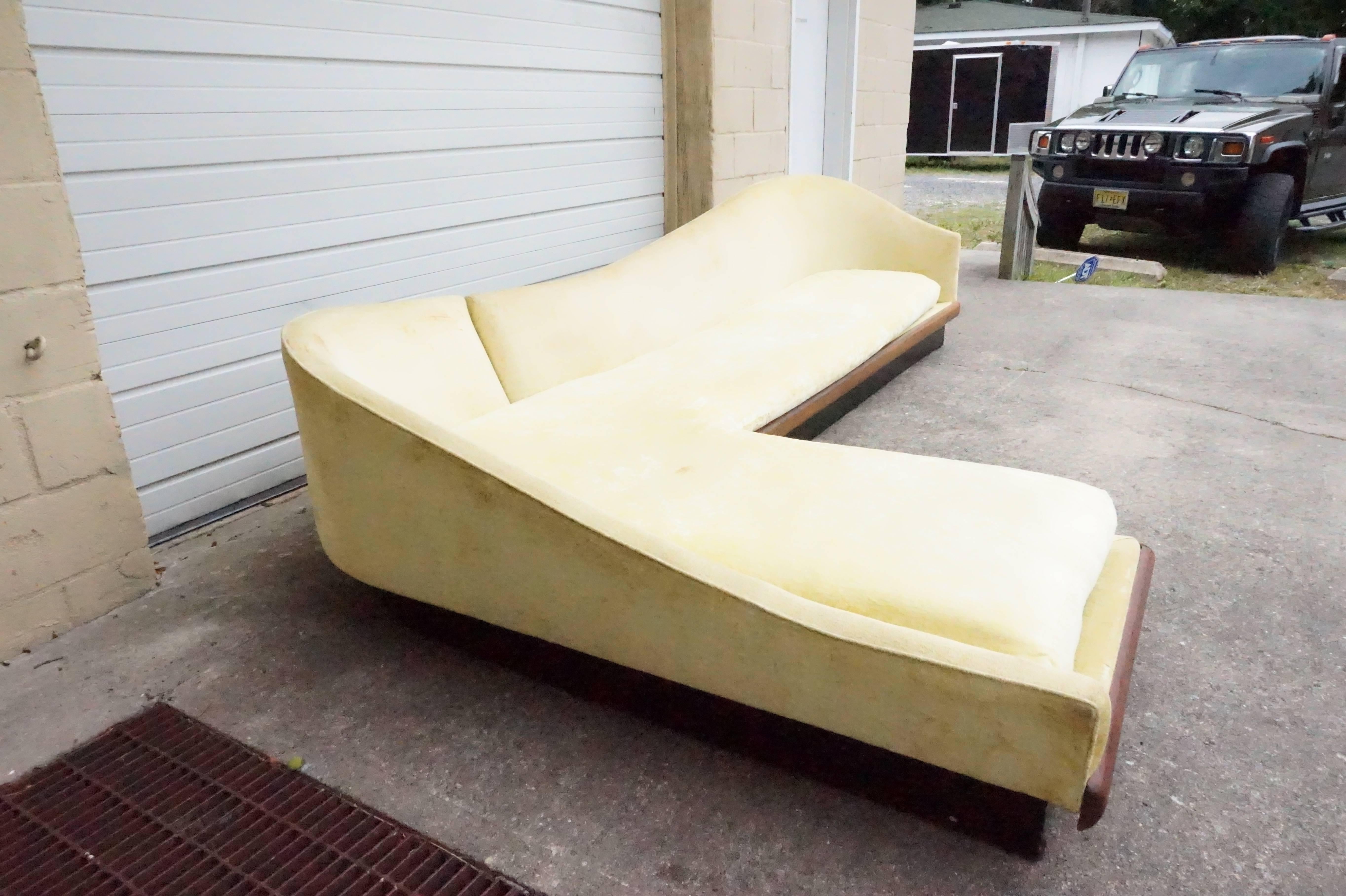 curved mid century sofa