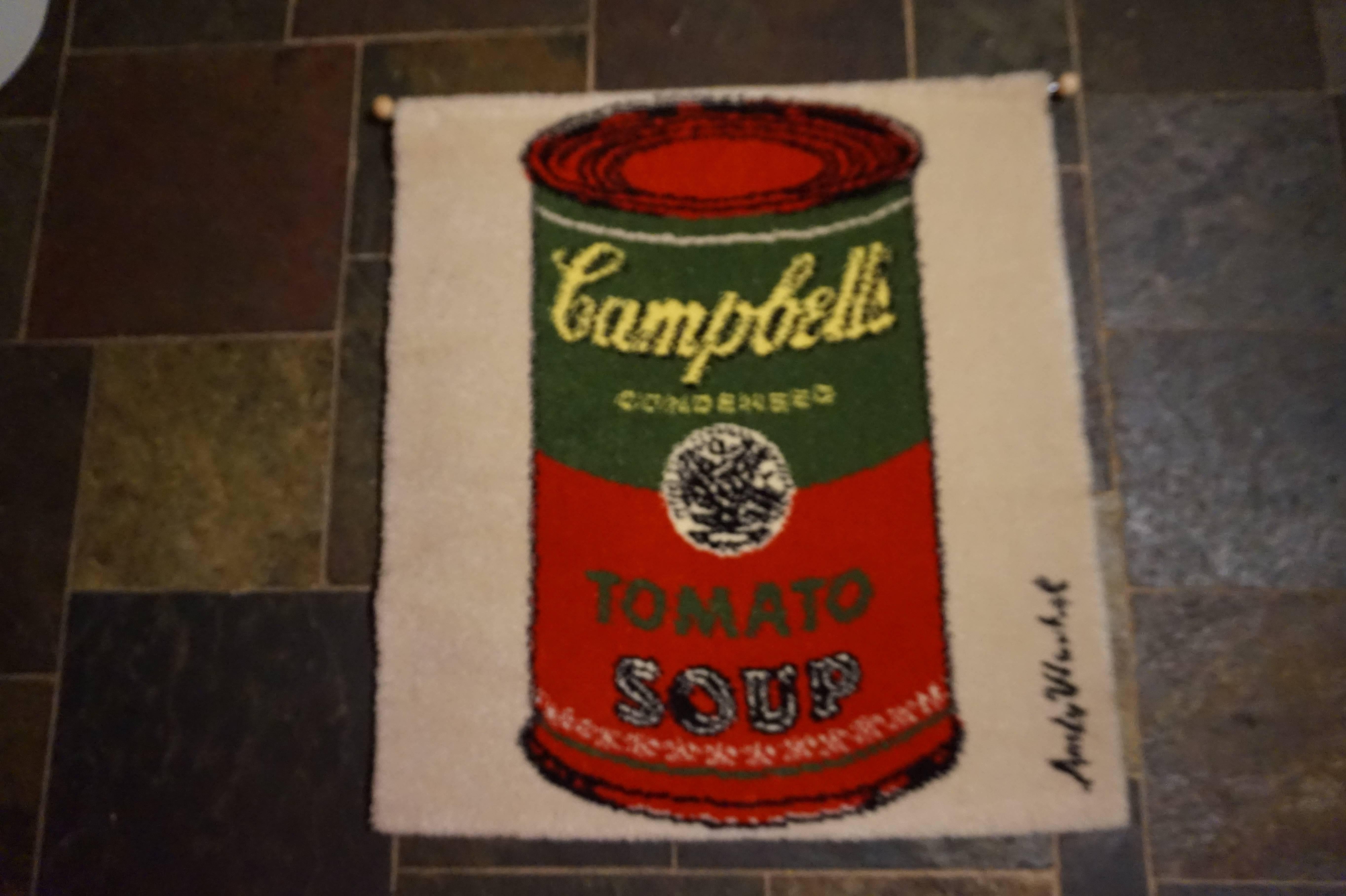 Fabulous Ege Art Rug Wall Hanging, in the style of Andy Warhol In Excellent Condition In Pemberton, NJ