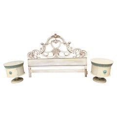 Amazing Hollywood Regency Kingsize Headboard Scroll Dorothy Draper